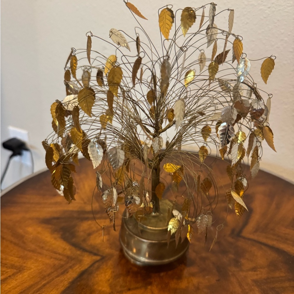 Mid-Century Modern 1960’s Metallic Dream Tree Music Box - Picture 3 of 10